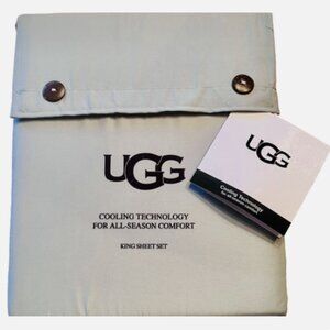No Bag - UGG KING Sheet Set Alahna MINERAL Cooling Technology Gray Green Sheets